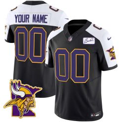 Vikings Bud Grant Patch Classic Limited Custom Jersey V5 - All Stitched