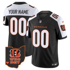 Bengals Ohio Patch Vapor Limited Custom Jersey V2 - All Stitched