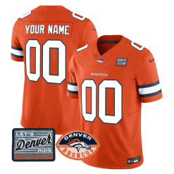 Denver Broncos Logo Patch Vapor Limited Custom Jersey - All Stitched