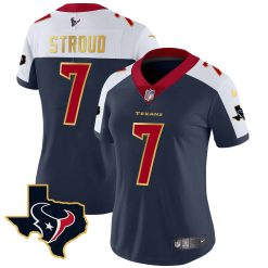 Women's Houston Texans Gold Trim Vapor Jersey - All Stitched