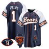 Men's Bears Illinois Patch Baseball Jersey - All Stitched