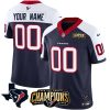 Houston Texans 2023 AFC South Champions Patch Vapor Custom Jersey - All Stitched