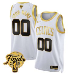 Boston Celtics 2024 Finals Patch Swingman Custom Jersey - All Stitched