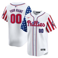 Philadelphia Phillies 2024 Independence Day Vapor Premier Limited Custom Jersey - All Stitched