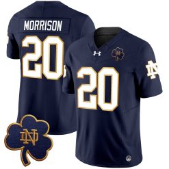 Youth's Benjamin Morrison Notre Dame Fighting Irish 2024 Vapor Limited Jersey V3 - All Stitched - Navy