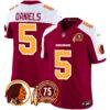 Men's Washington Redskins 75th Patch Throwback Vapor Limited Jersey - All Stitched
