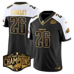 Men's Eagles 2024 NFC East Division Champions Gold Vapor Limited Jersey - All Stitched