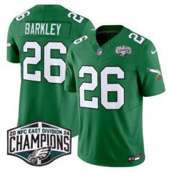 Men's Philadelphia Eagles Kelly Green 2024 NFC East Division Champions Vapor Limited Jersey V2 - All Stitched