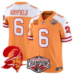 Men's Tampa Bay Buccaneers Throwback 2024 NFC South Division Champions Patch Vapor Limited Jersey - All Stitched